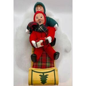 Byers Choice Toddlers on Toboggan Sled